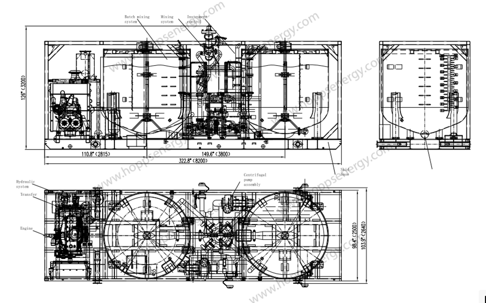 Cementing Batch Mixer Skid-mounted Overall Structure