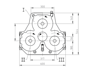 HOPPS Energy Cementing Batch Mixer Trailer-8 transfer case